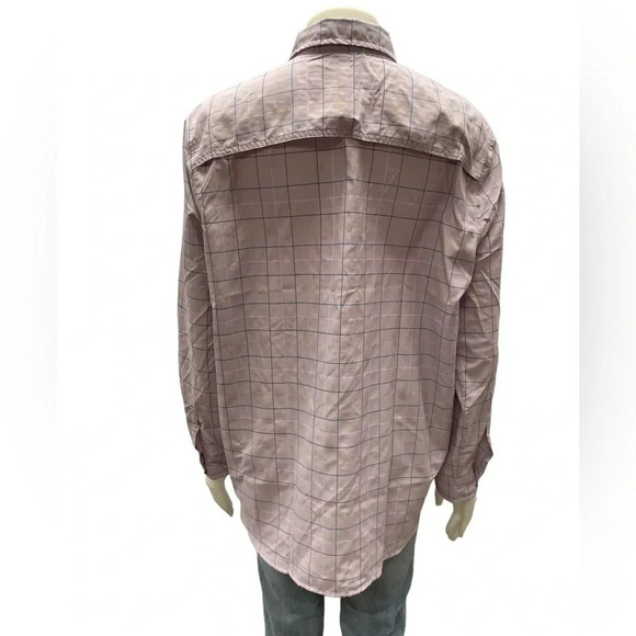 Eddie Bauer Travex Purple Plaid Long Sleeve Size XL - Picture 6 of 10